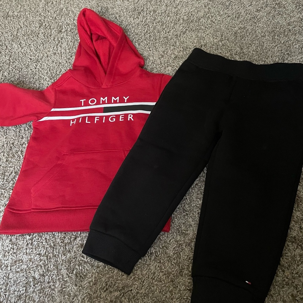 Red and black 2 piece Tommy Hilfiger set